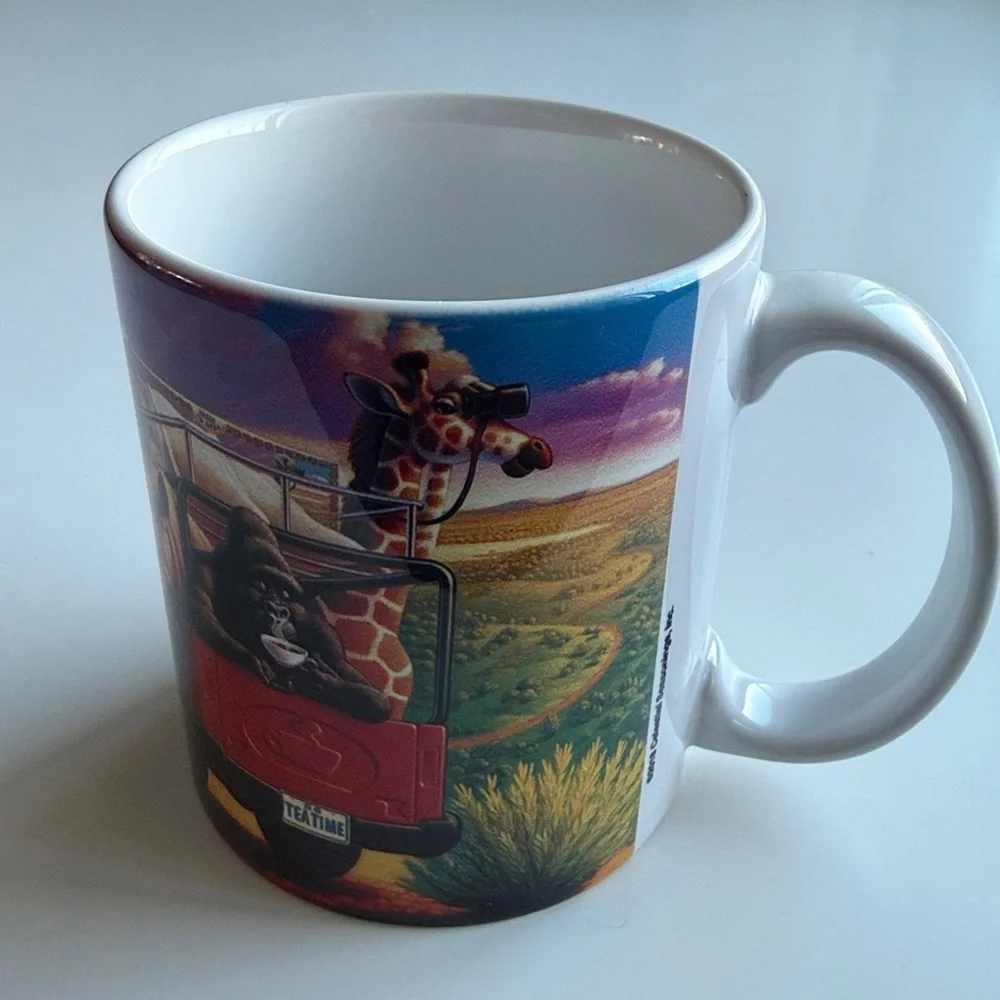 Discontinued RARE  2- Celestial Seasonings Safari Spice Tea Mugs